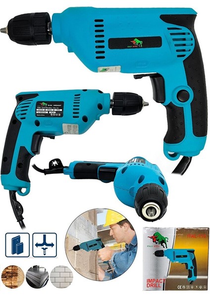 Profesional Elektrikli Matkap 13MM750W-MAVI