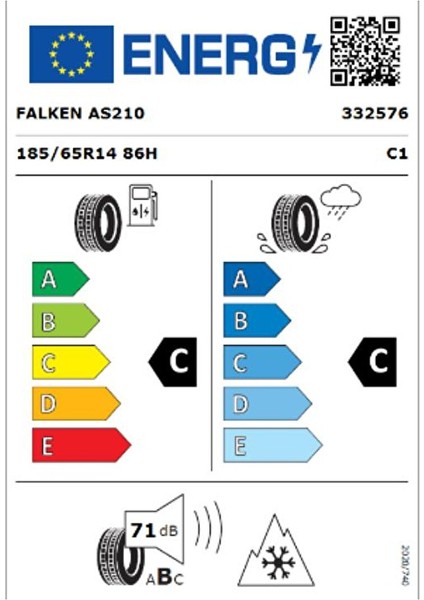 185/65 R14 86H Euroall Season AS210 Oto 4 Mevsim Lastiği ( Üretim Yılı: 2024 ) fiyatları