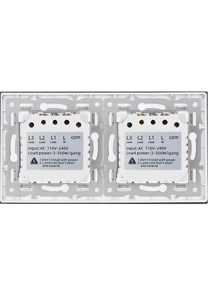 FGTCM009 Dokunmatik Wifi Tuya Destekli 6'lı (2x3) Akıllı Elektrik Anahtarı-Beyaz fırsatları