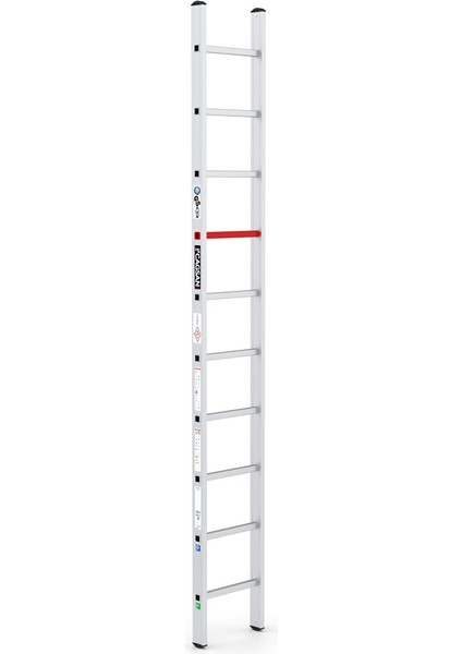 10 Basamaklı Tek Parçalı Alüminyum Merdiven (T0030) 10 Basamak