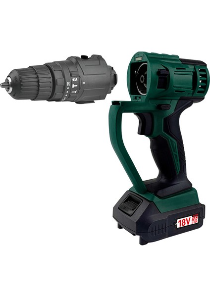 MS18-20 Akülü Multi Set 18 Volt / 2 Ah Li-Ion Çift Akülü Vidalama Multi Set