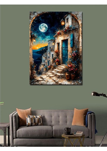Kanvas Tablo Ayışığı Sokağı 100X140 cm modelleri