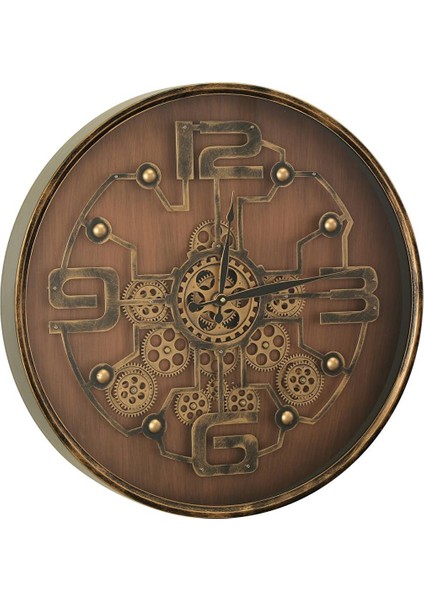 Wood Çarklı Duvar Saati 60 cm AK.JI0006 Beyaz
