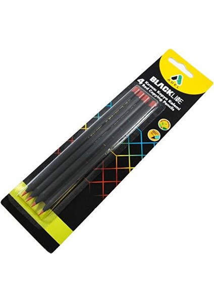 Blackline 4 Adet Kırmızı Kopya Kalemi
