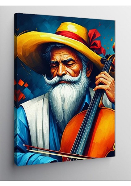 Kanvas Tablo Meksikalı Müzisyen 70X100 cm