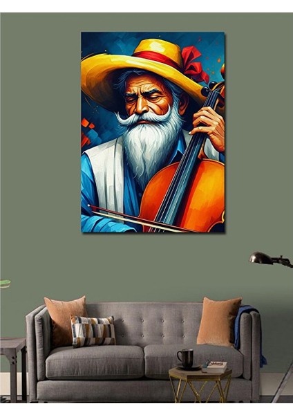 Kanvas Tablo Meksikalı Müzisyen 70X100 cm modelleri