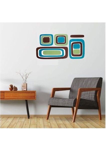 Duvar Çıkartma Stıcker Dekoratif Duvar Kağıdı,süs Kareli Mavi,yeşil Desen Pvc 61X30X0,5CM fırsatları