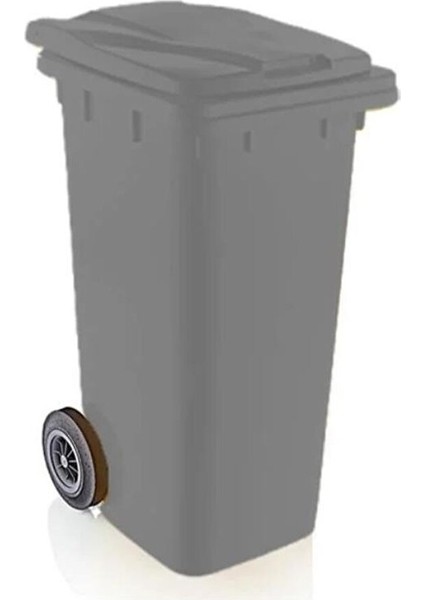 SY-6506 Eko Tekerlekli Kapaklı Plastik Çöp Konteyneri 120 Lt Gri