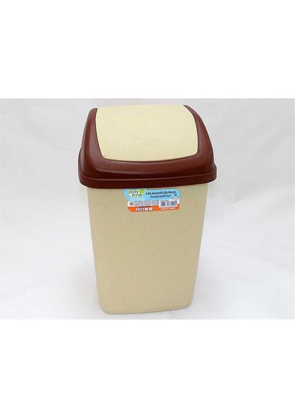 Polytime Sallanır Kapak Ofis Banyo Mutfak Bahçe Çöp Kutusu Kovası / 50 Litre / Krem / 68 x 41 x 33 Cm. fiyatları