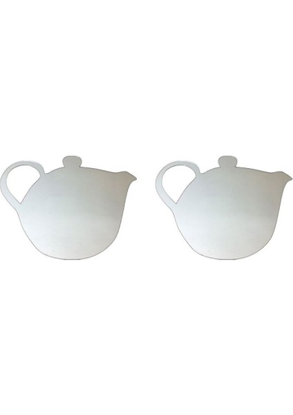 Aynalı Duvar Çıkartma Stıcker Dekoratif Duvar Kağıdı,süs Iki Adet Çaydanlık Şekilli 20X15X0,6CM fiyatları