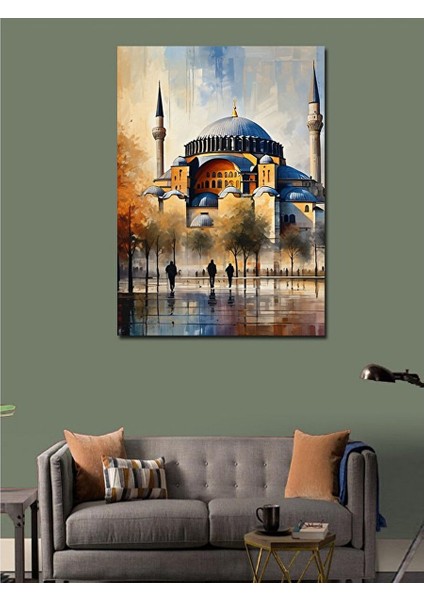 Kanvas Tablo Ayasofya Cami Çizimi 70X100 cm fiyatları