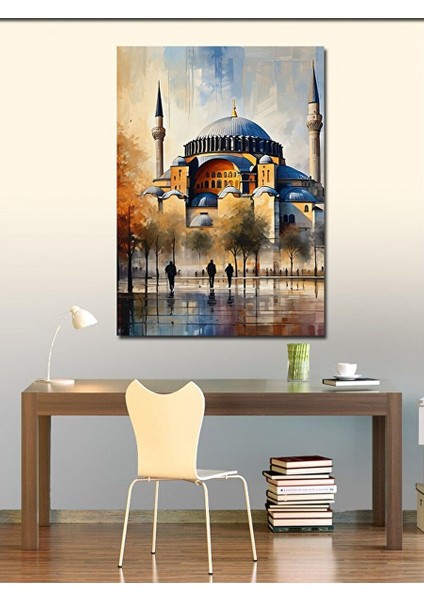 Kanvas Tablo Ayasofya Cami Çizimi 70X100 cm modelleri