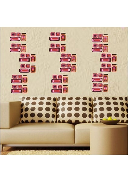 Duvar Çıkartma Stıcker Dekoratif Duvar Kağıdı,süs Kareli Desen Pvc 61X30X0,5CM