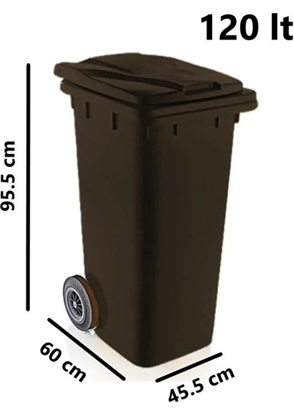 SY-6506 Eko Tekerlekli Kapaklı Plastik Çöp Konteyneri 120 Lt Siyah fiyatları