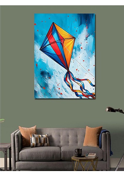 Kanvas Tablo Uçurtma Uçuran Çocuk 70X100 cm modelleri