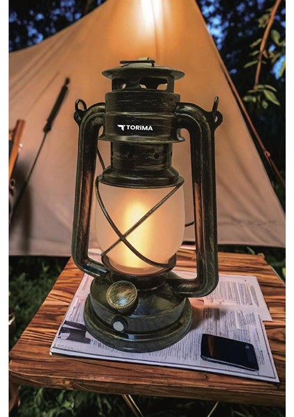 Lw-41 Koyu Ahşap Nostaljik Retro Şarjlı LED Gaz Lambası Görünümlü Gece Lambası fırsatları
