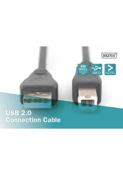 AK-300105-050-S 5m Usb2,0 Ae/be Kablo,si̇ya
