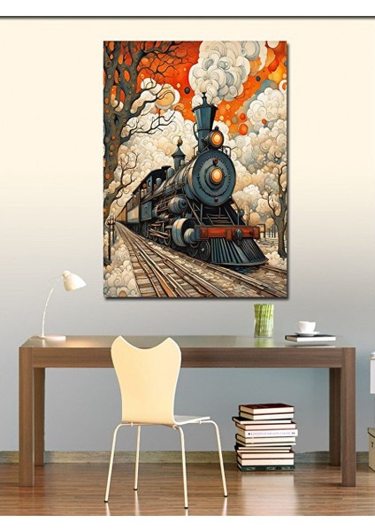 Kanvas Tablo Lokomotif Buharlı Tren 100X140 cm fiyatları