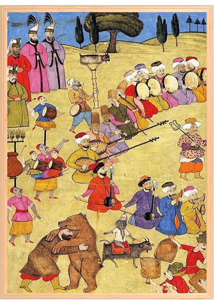 Osmanlıda Panayır Minyatürleri Çerçeveli Pano fırsatları