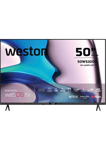 50WS3205 50" 127 Ekran 4K Ultra Hd Webos LED Tv