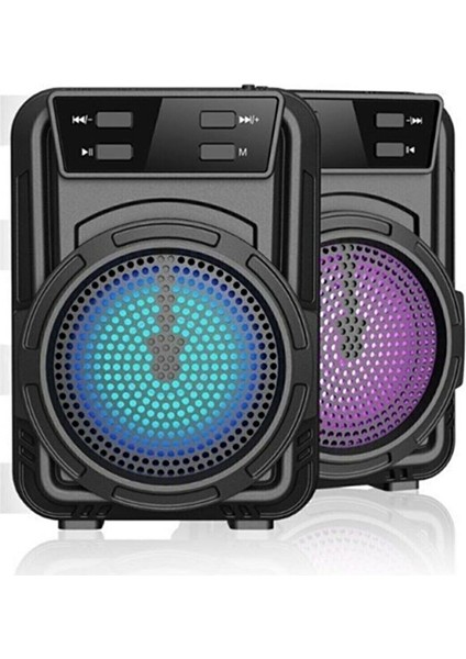 Işıklı Kablosuz Hoparlör Bluetooth Speaker Ses Bombası Mini LED Işıklı Fmradyo/sdkart/usb GRAND-1360