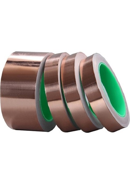 20 mm x 20 mt Çift Taraflı Iletken Bant Bakır Folyo Salyangoz Kovucu Gitar Kapton Bandı