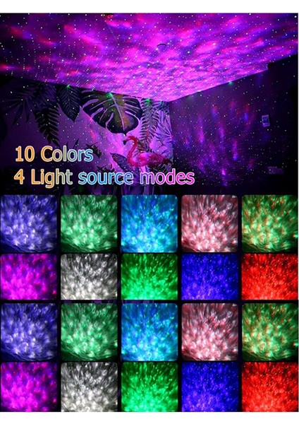 Galaksi Projektör Gece Lambası Bluetooth Hoparlör Disko Topu Yıldızlı Rgb Star Light Tavan Aydınltma fırsatları