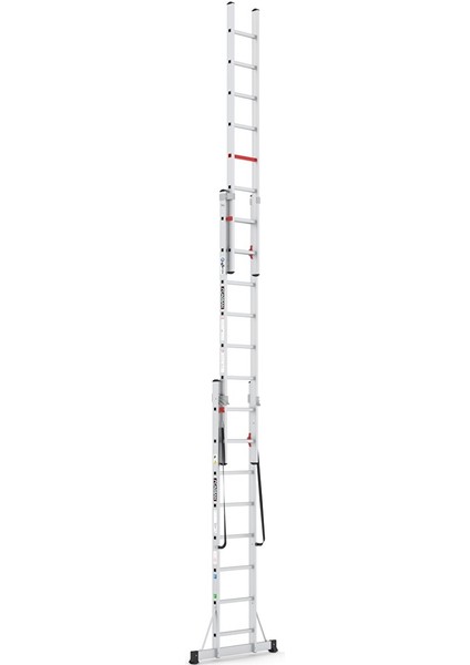 3x8 Basamaklı Üç Parçalı Çok Amaçlı Alüminyum Merdiven (TS175) 3x8 Basamak