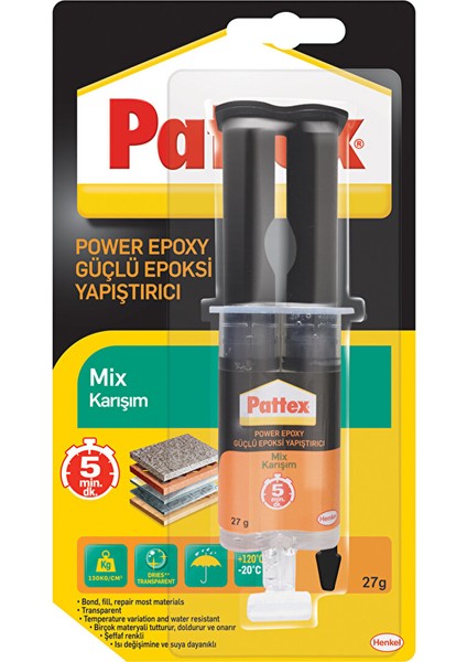 Epoksi Yapıştırıcı Şırıngalı Mix Karışım 27 gr