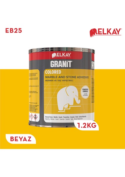 Granit Renkli Beyaz Mermer Granit ve Taş Yapıştırıcı 1200 gr