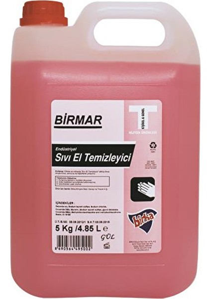 Birmar Endüstriyel Sıvı El Temizleyici 5 Kg.