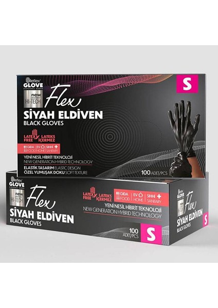 Flex Siyah Eldiven S