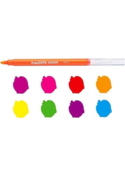 Neon Yıkanabilir Keçeli Boya Kalemi 8 Renk