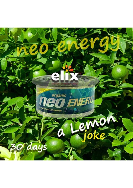 Neo Energy Metal Kutuda Ahşap Granüllere Emdirilmiş Özel Aromalı Koku - Limon modelleri