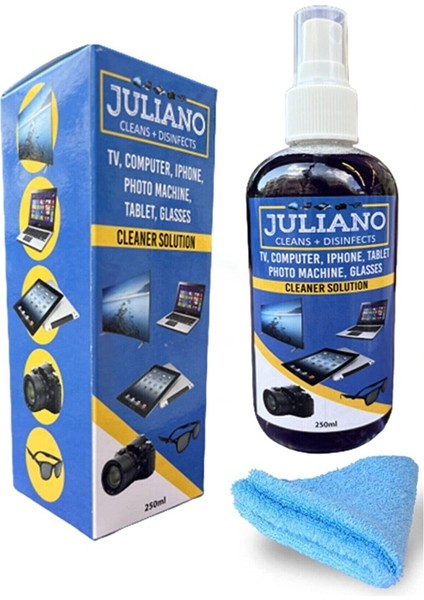 Tv Ekran Temizleme Spreyi Mikrofiber Temizleyici Bez Hediye 150 ml