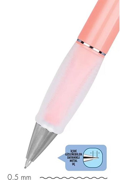 Deep Mekanik Kurşun Kalem 05 mm Mercan