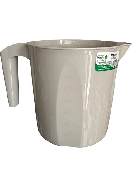 Polytime Plastik Krem Ölçekli Maşrapa - 1.5 Litre