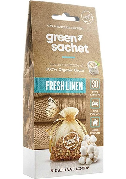 Natural Ahşap Granüllere Emdirilmiş Özel Aromalı Koku - Taze Keten