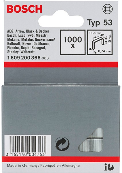 Zımba Teli Tip 53 11,4*0,74*10 mm