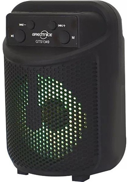 GTS-1349 Rgb Ledli Bluetooth Hoparlör Usb-Tf-Fm Radyo Siyah