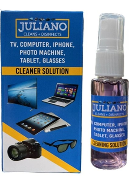 7 Adet - Gözlük, Telefon, Ekran, Laptop, Tablet, Televizyon, Temizlik Seti – 30 ml Temizleyici