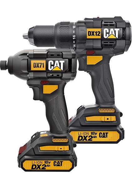 DX12K 18VOLT/2.0AH Li-Ion Çift Akülü Kömürsüz Profesyonel Şarjlı Darbeli Matkap + DX71 Kömürsüz Darbeli Tornavida Kombo Set fiyatları