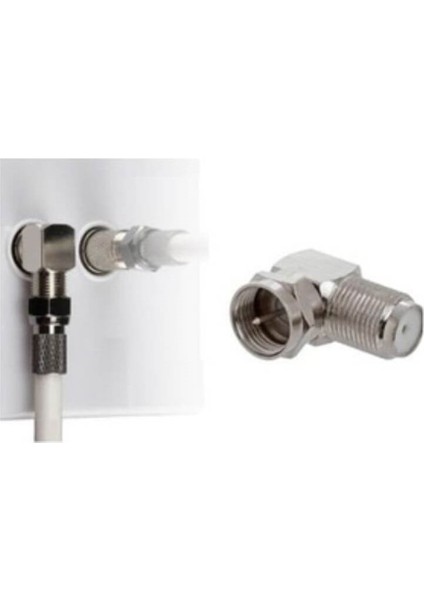 F Konnektör L Fiş 90 Derece Çevirici fiyatları