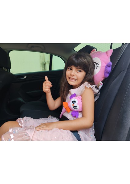 Araba Boyun Yastığı ve Emniyet Kemeri Aksesuarı Peluş Kılıf Seti (1 Yastık ve 1 Kılıf) indirimleri