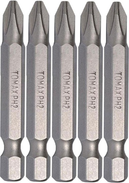 Tomax Ph2 Yıldız Bits Sıkma Vidalama Ucu 50 mm x 5 Adet