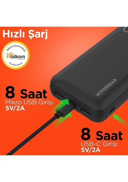 20000 Mah Dual USB Powerbank Siyah
