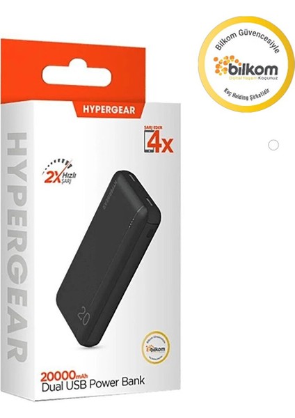20000 Mah Dual USB Powerbank Siyah