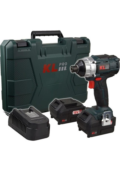 KLPRO18VOLT/5.0AH Li-Ion Kömürsüz Prof. Torklu Darbeli Vidalama KLDV18B-50