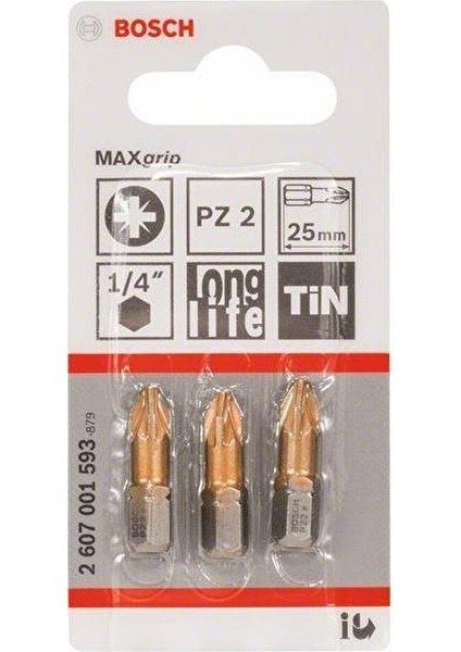 Pz2 25 mm 3'lü Yıldız Vidalama Ucu MAXGRIP 2607001593 fiyatları