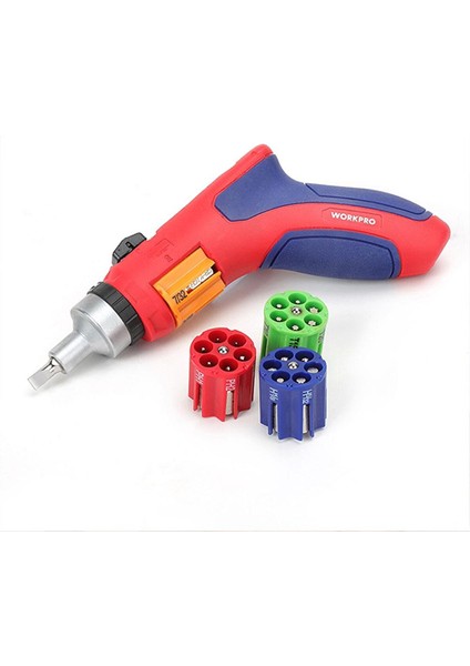 Workpro WP221048 24 Parça Profesyonel Cr-V Kabzalı Cırcırlı Bits Tornavida Seti + Kemer Askılı Bez Taşıma Çantası